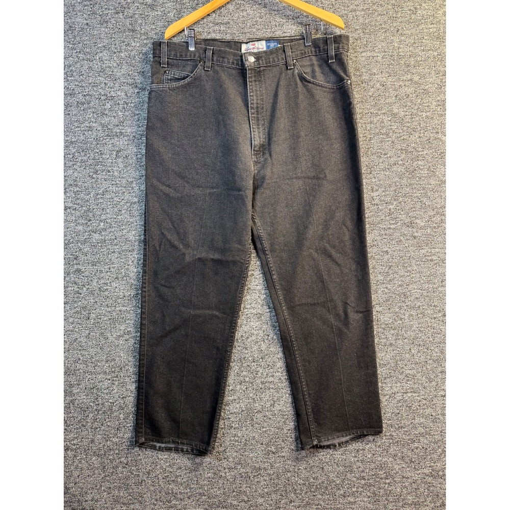 Levi Strauss Signature 540 Relaxed Fit Black Jeans Mens 40x32 Made in USA Orange